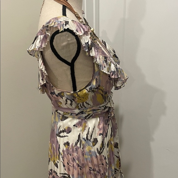 BCBGMaxAzria Multicolor Ruffle Midi Dress - Picture 5 of 11